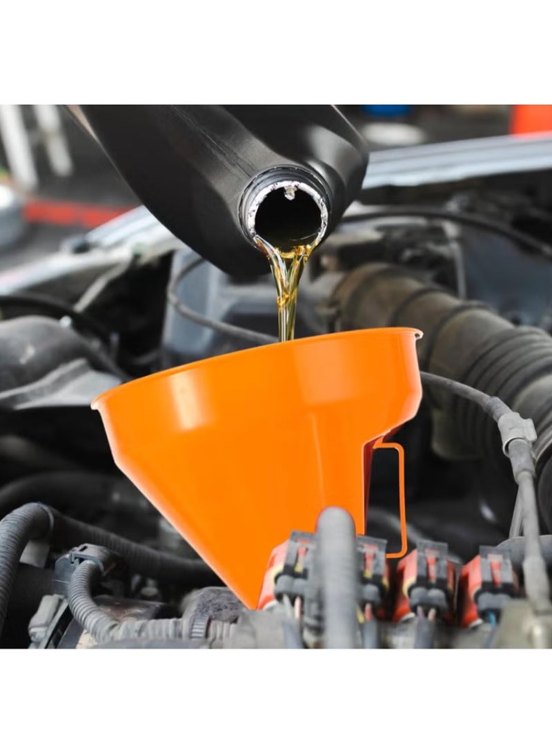 Oil Funnel | Large Funnel with Wide Mouth and Filter | Transmission Fluid Funnel, Oil Tank Funnel in Orange for Car Oil, Car Accessories - Image 5